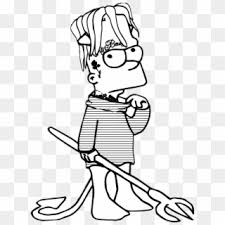 Bart simpson coloring page from the simpsons category. Lil Peep Hellboy Bart Simpson Art Png Download Lil Peep Easy Drawing Clipart 1309763 Pikpng
