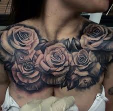 Chest Of Roses Rose Chest Tattoo Full Chest Tattoos Men Flower Tattoo