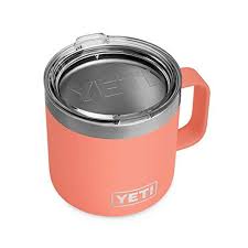 Yeti Rambler 14 Oz Mug Stainless Steel Vacuum Insulated With Standard Lid Yeti In 2020 Insulated Mugs Yeti Rambler Car Cup Holder