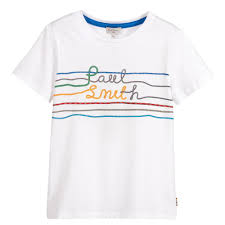 boys white cotton t shirt