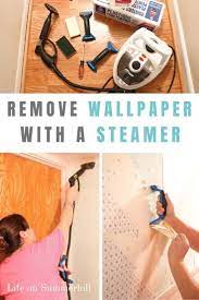 How To Remove Wallpaper With A Steamer Easily Remove Old Wallpaper With This T Summer Removable Wallpaper Diy Removable Wallpaper Removing Old Wallpaper