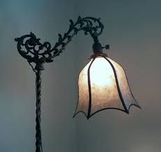 Antique Lamp Shade Replacement Scalloped Hex Fitter Bell Mica Vintage Floor Lamp Antique Lamp Shades Antique Floor Lamps