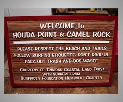 The humboldt surfrider foundation and if you desire to venture down to the beach, be aware that you must climb a long and steep staircase to return to your car. Houda Point Trinidad Coastal Land Trust