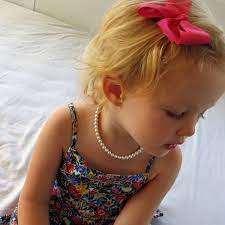 Pearl Necklace Baby Pearl Necklace For Girls Pearl Necklace Etsy