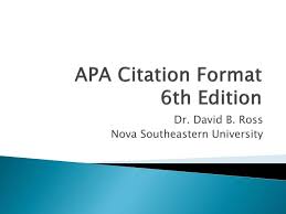 It is not intended to replace the publication manual of the american psychological association, 6th edition. Ppt Apa Citation Format 6th Edition Powerpoint Presentation Free Download Id 6679655