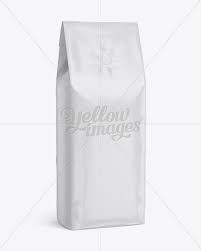 Glossy Coffee Bag With Valve Mockup Half Turned View In Bag Sack Mockups On Yellow Images Object Mockups Design Mockup Free Mockup Free Psd Free Mockup