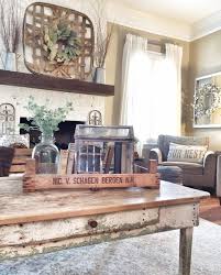 Rustic Livingroom With Tobacco Basket Country Farmhouse Decor Home Decor Home Decor Items