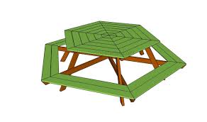 How To Build A Hexagon Table Howtospecialist How To Build Step By Step Diy Plans Diy Plans Picnic Table Plans Diy Picnic Table