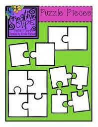 Black And White Puzzle Clipart Free Clipart Puzzle Piece Templates Includes Black And White Templates For A 2 Piece Puzzle And A 4 Piece Pu Puzzle Piece Template Free Puzzles Puzzle Pieces