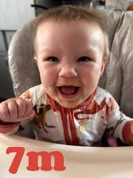 Violet is 7m old! She is such a happy little duchess. She is constantly  smiling at everyone