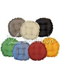 Il cuscino rotondo personalizzato, propone sul retro tre diverse faccine, che potrai selezionare prima di completare l'acquisto. Cuscino Sedia Rotondo Tinta Unita Con Laccetti Made In Italy