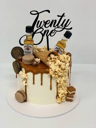 21st Birthday Cake In 2020 21st Birthday Dessert Cake Birthday Cake Decorating