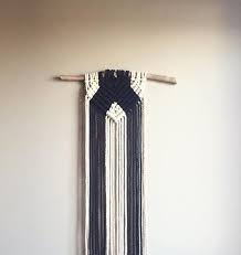 Black And White Macrame Wall Hanging Black White Macrame Wall Hanging Driftwood Wood Boho Hippie Etsy Macrame Wall Hanging Wall Hanging Hippie Decor