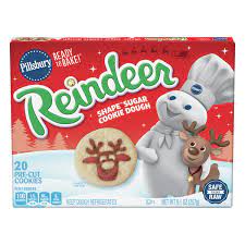 Pillsbury christmas cookies house cookies. Save On Pillsbury Ready To Bake Sugar Cookie Dough Reindeer Shape Pre Cut 20 Ct Order Online Delivery Giant