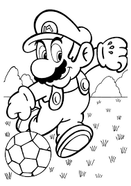 Coloriage De Football Dessin Super Mario En Joueur De Football A Colorier Coloriage Football Coloriage Halloween A Imprimer Coloriage