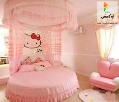أحدث الوان و دهانات ورسومات غرف نوم اطفال بنات باللون البمبي الوردي لوكشين ديزين نت Hello Kitty Bed Hello Kitty Rooms Hello Kitty Bedroom