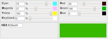 cmyk to rgb rgb cmyk hex online color code converter