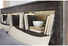 Bookshelves are displayed as customizable slick carousels. Ashley Signature Design Drystan B211 65 Queen Full Bookcase Headboard Dunk Bright Furniture Headboards