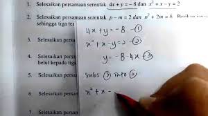 Persamaan linear serentak dalam bentuk matriks other. Persamaan Serentak 0401 Cikgu Azman Youtube