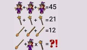 Maths puzzles includes number, logical and riddles with tricks. Witch Wand Broom Whatsapp Math Puzzle With Answer And Step By Step Explanation