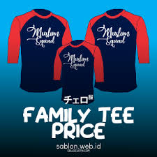 Desain baju couple untuk lebaran idul fitri memang elegan serta mewah. Custom Kaos Keluarga Pola Standar Dan Raglan Hingga Dress Style Sablon Kaos Online