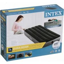 intex dura beam 64106 tek kisilik sisme yatak yesil gri fiyati