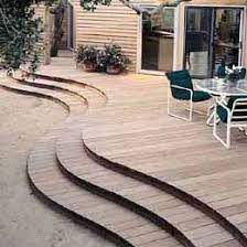 In this video i'll show you a unique and easy method we used to build this set of curved stairs to go up to the floating tree deck that i built. Curved Deck Steps Deck Steps Curved Deck Concrete Stairs Outdoor