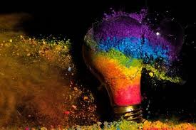 Rainbow Powder Exploding Out Of Lightbulb High Speed Photography Light Bulb Art Photography