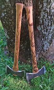 More Axe Designs Created By Burnt Offerings Nz Battle Axe Burnt Offerings Military Decor