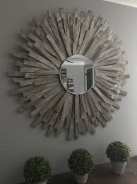 Sunburst Mirror Diy Cheap And Creative Wall Art With Wood Shims Creative Wall Art Mirror Wall Art Diy Wall Art