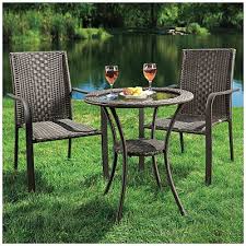 Wilson Fisher Resin Wicker 3 Piece High Back Bistro Set At Big Lots