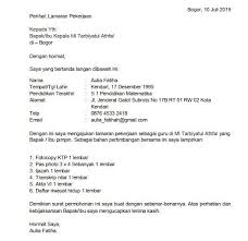 Contoh Surat Lamaran Kerja Guru Mi Matematika Tanda Pendidikan