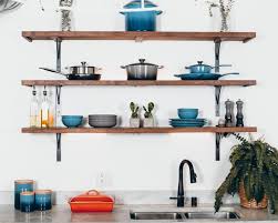 Floating shelving that is barely there floating shelves leave the supports and hanging mechanisms hidden behind the shelves and appear. Organising Your Kitchen 5 Open Shelving Ideas For Your Home Ideal Magazine