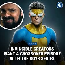Multiple Invincible creators have expressed their interest in crossing over  with Prime Video's The Boys, why hasn't this happened yet?! 😅 (ignore the  canon, just figure it out!) 👇