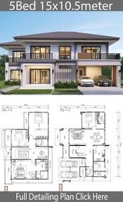 House Design Plan 15 5 10 5m With 5 Bedrooms 155x105m Bedrooms Design Hous In 2020 Haus Design Plane Haus Plane Haus Design