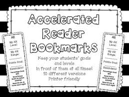 Accelerated Reader Ar Bookmarks Accelerated Reader Team Teaching Ar Goals