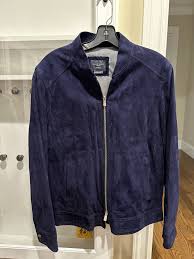 Grand Frank Marloes suede jacket navy