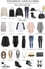 10 Day Packing List From Day To Night Livelovesara Capsule Wardrobe Fashion Travel Outfit