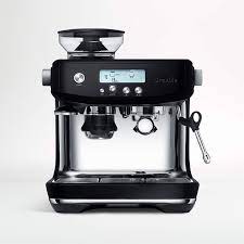 The breville barista express delivers third wave specialty coffee at home using the 4 keys formula and is part of the barista series that offers all in one espresso machines with integrated grinder to go from beans to espresso in under one minute Breville Barista Pro Black Truffle Espresso Machine Reviews Crate And Barrel