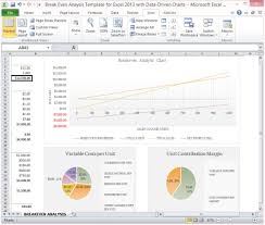 Break Even Analysis Template For Excel 2013 With Data Driven