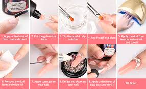 Dual forms with polygel different shapes and length. Amazon Com Gershion Red Poly Nail Gel Kit 30ml Extension Nail Builder Gel Nude Nature Colors With Slip Solution Starter Kit For Beginner Nail Manicure Kit S 15 Beauty