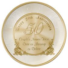Celebrate your 50th with traditional gold, from elegant vases to stunning rings. Customisable 50th Wedding Anniversary Gifts Plate Zazzle Co Nz