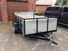 Custom Built Welded Steel Utility Trailer 6ft X 10ft Bed With By Fold Loading Ramp Mounted Spare Tire 3 500 L Utility Trailer Galvanized Sheet Custom Build