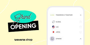 Weverse shop is an app and website where army can buy official bts merchandise, exclusive items, and content. Weverse Shop Ø¯Ø± ØªÙˆÛŒÛŒØªØ± Merch Shopping App For Fans Weverseshop Global Usa Japan Are Available For Selection Depending On Where You Live Update The App And Select The Shop And Artist
