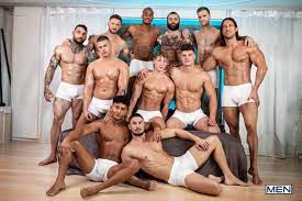 WHOA! 10 men GAY GANGBANG! at Fapnado