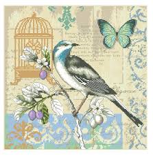 • now you can see your.pdf pattern on the screen in your browser, download it, or have it emailed to you. Handsticken Muster Magaz Bluebirds Butterfly Birds Diy Counted Cross Stitch Pattern Dmfdentallab Com