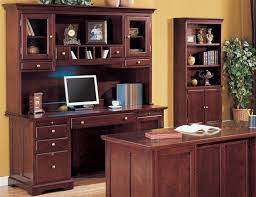 Bush furniture laptop storage desk credenza with desktop organizers, bing cherry kws011bc. Home Office Credenza With Hutch In Rich Cherry Finish By Coaster 800577