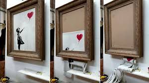 There are 7 banksy shredder for sale on etsy, and they cost $81.57 on. Banksy Reveals He Meant To Shred Entire 1m Girl With Balloon Painting Ents Arts News Sky News
