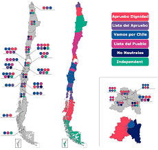 Este domingo se realizan las elecciones primarias en chile para seleccionar a dos candidatos que competirán en la votación presidencial agendada para el en total, son 14.627.497 personas en chile y 65.936 en el extranjero que están habilitadas para votar en este primer proceso, el cual tiene como. Archivo 2021 Chile Constituent Assembly Election Results Map Svg Wikipedia La Enciclopedia Libre