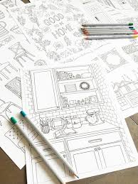 Pin On The Inspired Room Interior Design Coloring Book